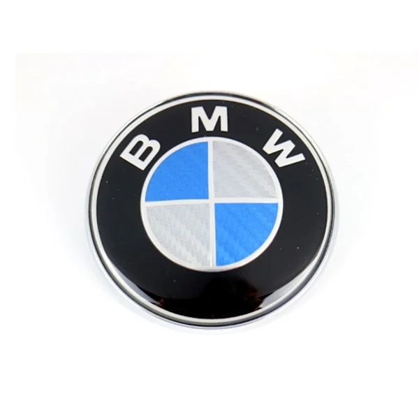 Emblem BMW motorhuv baklucka 73mm blåvit