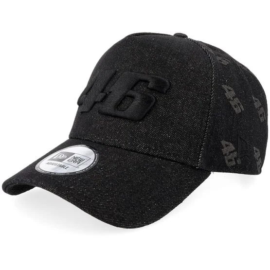 New Era - Negro adjustable Gorra - VR46 Laser Etch Denim Black A-frame Adjustable @ Hatstore