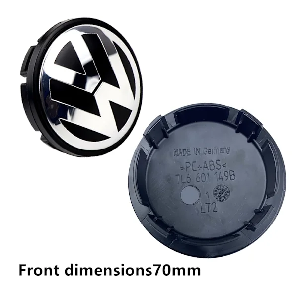4 st 70 mm 7L6601149B Bilhjul Navkapslar Centrumkåpa för VW Volkswagen Jetta MK5 Golf Passat styling