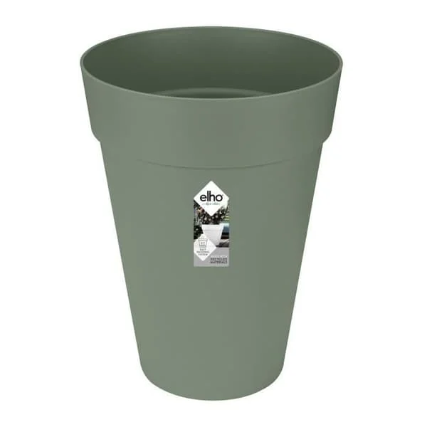 ELHO Blomkruka Loft Urban rund Hög - Ø 34 x H 45 cm - Utomhus - 100% återvunnen - Grön