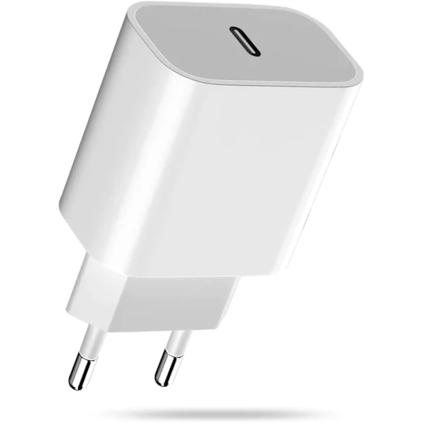 20W USB C strömadapter för Apple USBC strömadapter snabbladdare för telefon 15 iPad AirPods Samsung S23 S22 S21