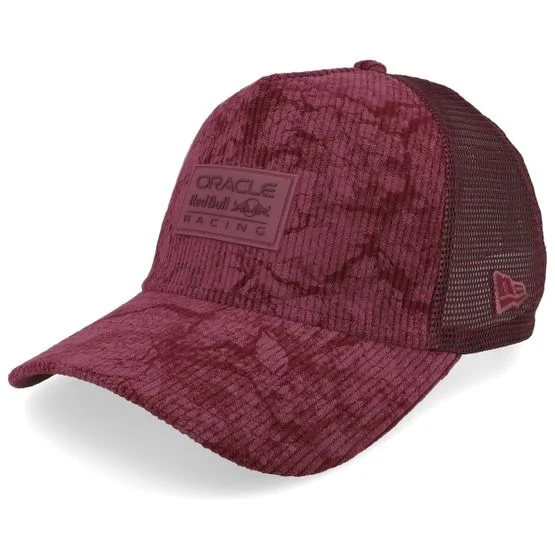 New Era - Motor - Red - trucker - Cap - Red Bull Cord 9FORTY E-frame Burgundy Trucker - Hatstore