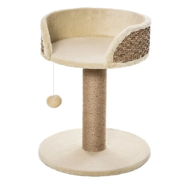 Pieni Raapimispylväs, 49 Cm Kissanpuu, Kissan Raapimistolppa Leikkipallolla, Makuualusta, Kiipeilypuu Kissoille Enintään 4 Kg, Kissakalusteet, Juutti,