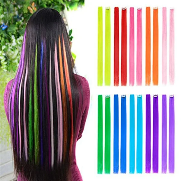 3 Clip-on løkker / Hair extensions - 24 farger