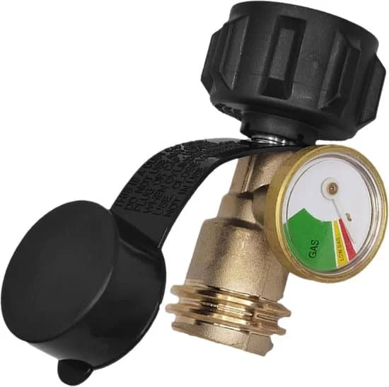 KZQ Propan Tankmåler Lekkasjedetektor Trykkmåler for 12,5 kg Sylindere Egnet for Grill, Camping, Bobil og Terrassevarming