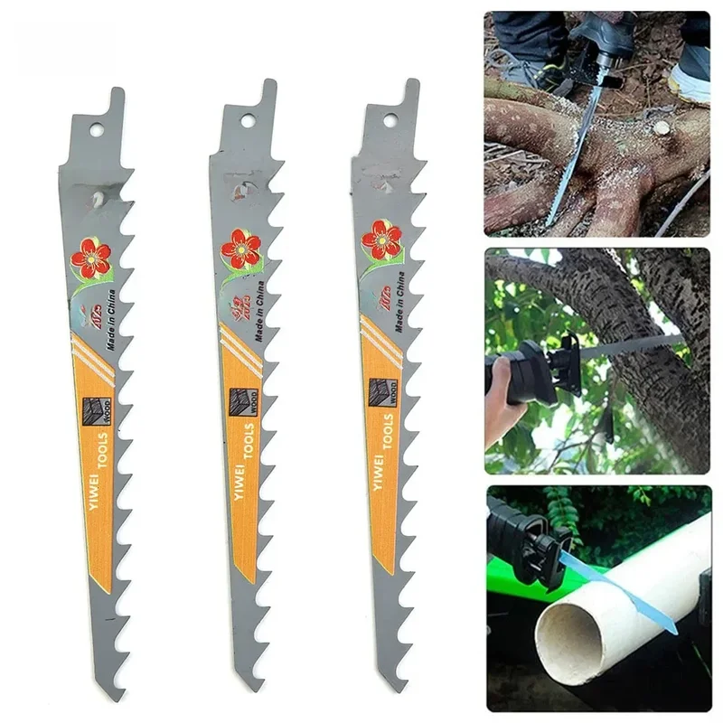 AliExpress - 3 Stuks 150 Mm 3 Tpi Hcs Reciprozaagbladen Sabelzaag Handzaag Multi Voor Hout Metaal Pvc Buis snijden Zaagbladen Gereedschap