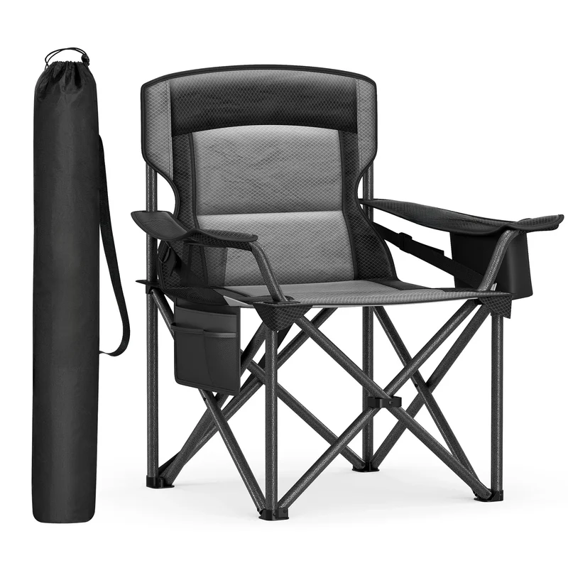 AliExpress - SONGMICS Campingstuhl, Klappstuhl mit Getränkehalter, Angelstuhl, Schaumstoffpolsterung, klappbar, bis 205 kg belastbar, Outdoor