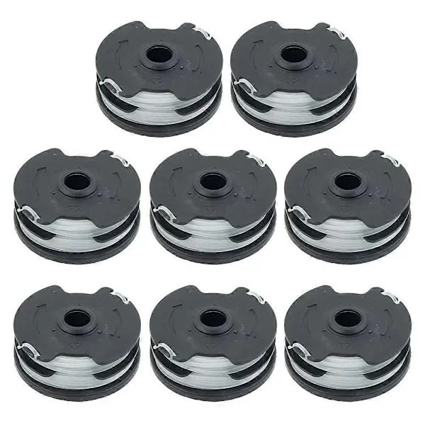 8 stk. trådspoler for LIDL for Parkside batteridrevet gresstrimmer PRTA 20-Li A1/B2/C3 batteridrevet gressklipper spole tilbehør [DB] Svart