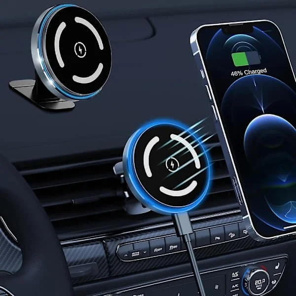 MagSafe Car Charger, 15W Fast Wireless Car Charger, Air Vent/Dashboard Magnetic Phone Holder Compatible iPhone 15 Pro Plus Max