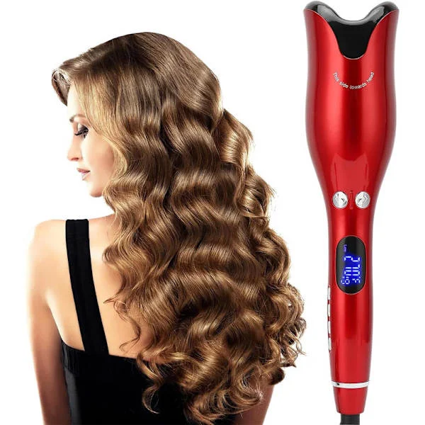 Automatic Ceramic Curling Iron 32mm - Waver / Waving Iron, Rotating Rod with Smart Shut-off and LED Display