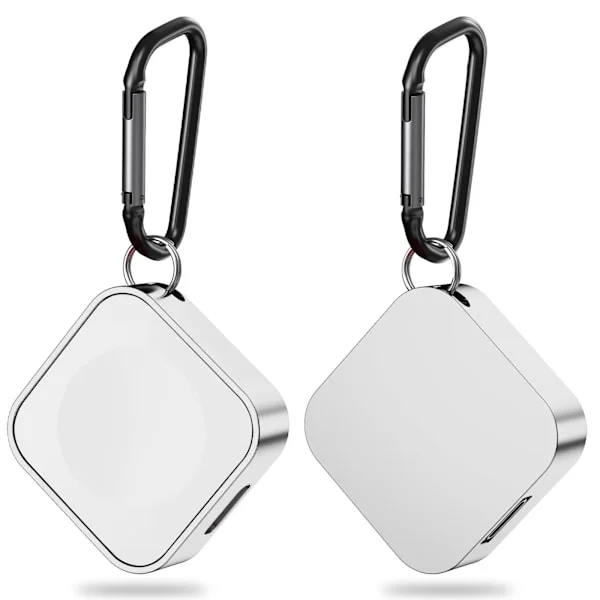 1 st Silvery 2-i-1 för Apple Watch-laddare - Används tillsammans med USB-C/iPhone-laddningskabel, Apple