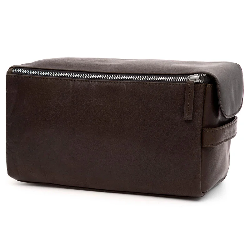 Beauty case Montreal XL in pelle marrone per uomini - Beauty case