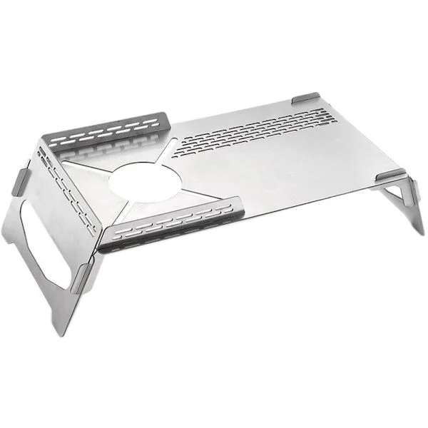 Folding Camping Stove Table Mini Portable Outdoor Hiking Thermal Insulation Folding Desk Gas Stove Stand