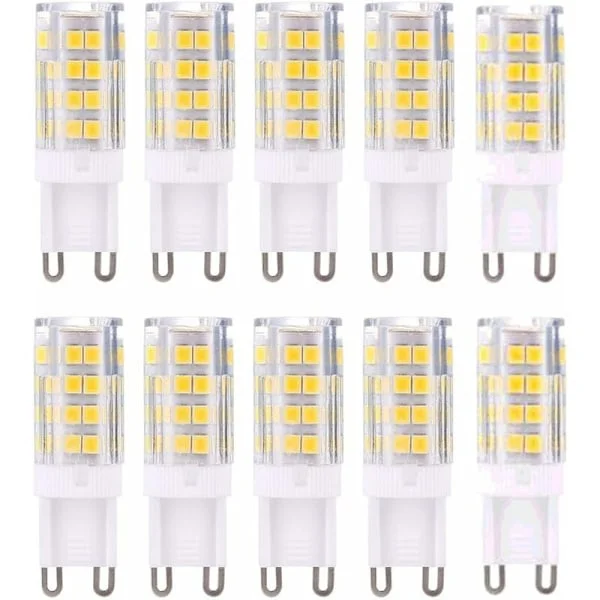 G9 LED Lyspærer, Varmhvit 3000K 5W G9 LED Lyspære Tilsvarende 40W Halogenpærer 420 Lumen Ikke Dimbar, 10-pakning [Energiklasse A+]