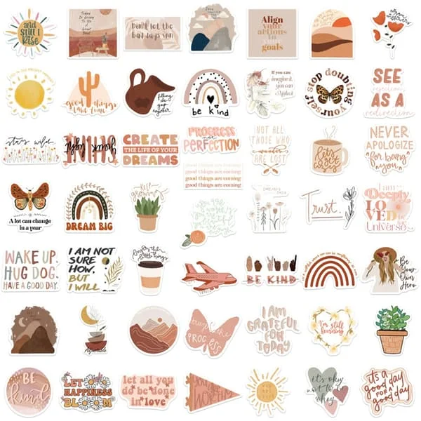 50 Ark Scrapbooking Klistremerke Vannflaske Klistremerke Inspirerende Klistremerke