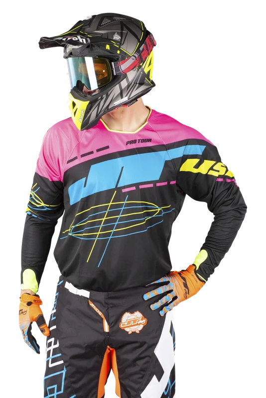 Crossshirt JT Racing Hyperlite Blueprint Schwarz/Blau/Pink L