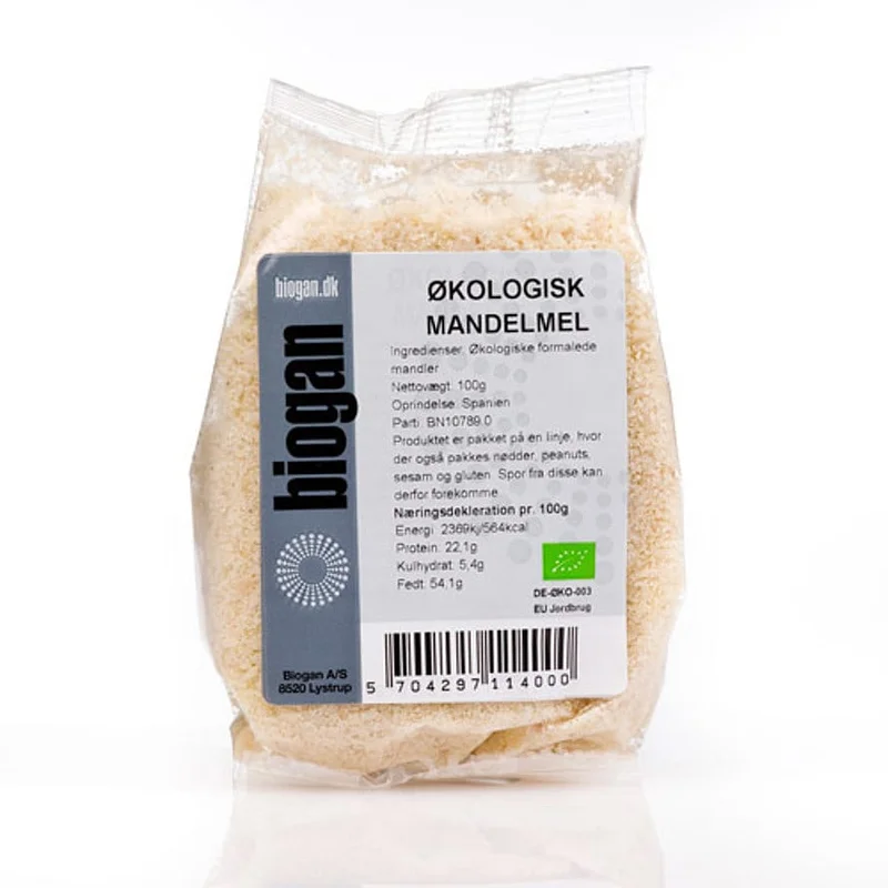 Biogan Mandelmel Ø 100 g, Helse & Madvarer, Mel, Mandelmel