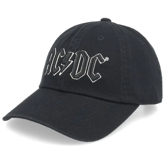 American Needle - Schwarz Unconstructed Cap - ACDC Ballpark Black Dad Cap @ Hatstore