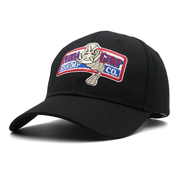 1994 Bubba Gump Shrimp Baseball Keps Herr Dam Sportmössor Sommarkeps Broderad Casual Hatt Forrest Gump Kepsar Kostym (Svart)
