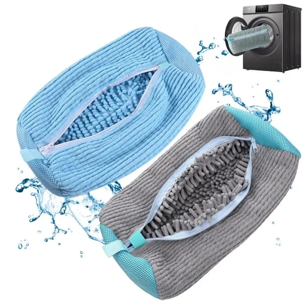 2-Pack Shoe Laundry Bag, Zippered Wash Bag, Reusable Laundry Bag for Shoes – 360° Full Coverage Cleaning, for Washing Machine and Dryer