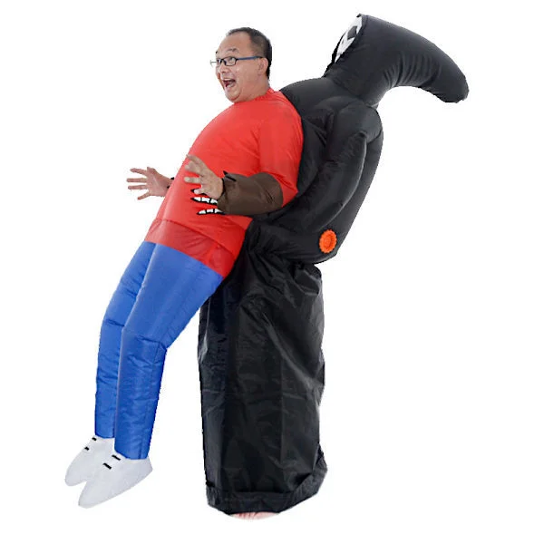 Grøn Oppustelig Sumodragt til Børn - Halloween & Jul [PP] Sumo Green Children's size
