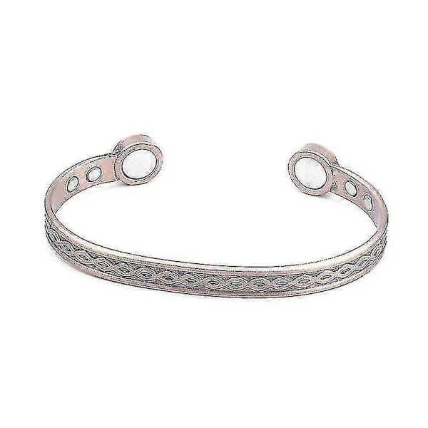 Mode Klassisk Punk Rosa Guld Magnetisk Terapi Åben Armring