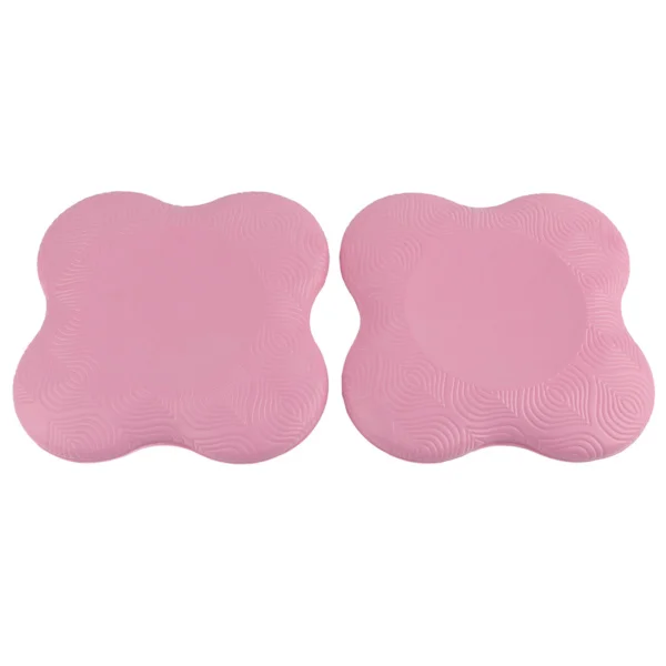 2 stk Yoga Trening Kne Albue Treningspute PU Pute Treningsmatter Dobbeltsidig Antiskli (Rosa)
