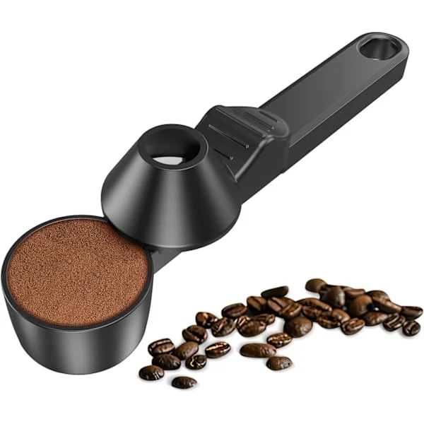 Kaffeskopa & Tratt för Återanvändbara K-Cups, Kaffemätsked 2 Matskedar Kapacitet, Skopa med Tratt för Malet Kaffe