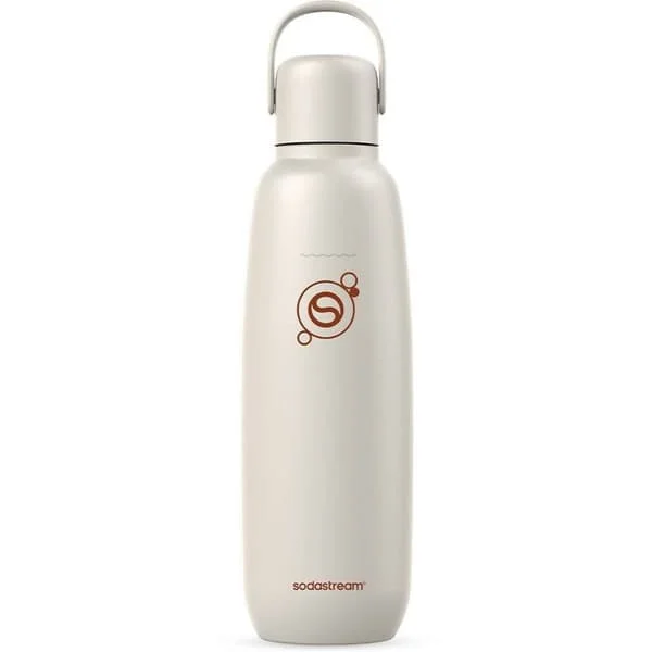 Isolerad flaska SODASTREAM - Fizz&Go Cool - 0,9 L - För kolsyrad vatten- och sodamaskin - Håller kallt i 12 timmar - Sand