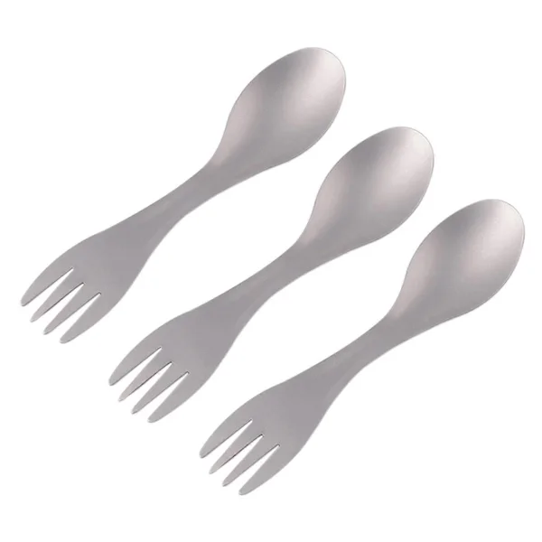 3X Ren Titan Utendørs Camping Piknik Turutstyr Ryggsekk Spork Skje Gaffel