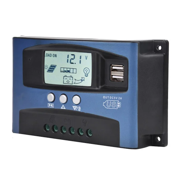 YCX-003 MPPT ladekontroller for 12V/24V automatiske solcellepaneler 30-100A solcelleregulator