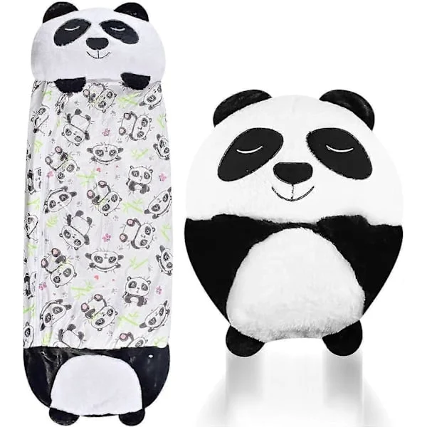 [RM] 2-in-1 Sleeping Bag for Children, Outdoor Sleeping Bag, Camping Sleeping Bag, Stuffed Animal Sleeping Bag with Pillow, 160 x 60 cm