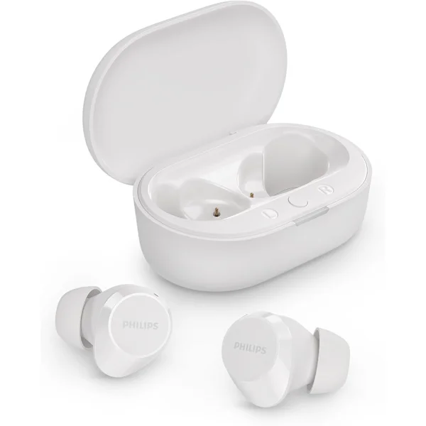 Ekte trådløse in-ear Bluetooth-hodetelefoner Små ørepropper Dynamisk bass Klare samtaler og ladedeksel i lommestørrelse