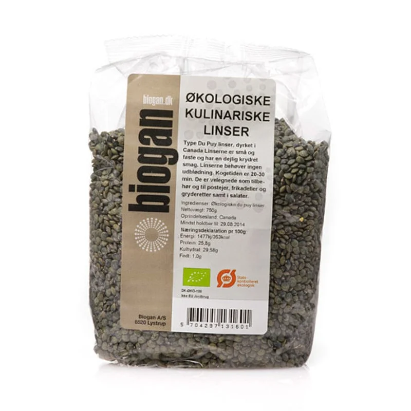 3 for 2 - Biogan Kulinariske Linser Ø 750 g, Helse & Madvarer, Pasta, Ris & Bælgfrugter, Linser
