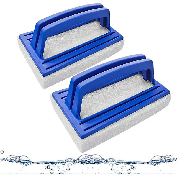 Svømmebasseng Svamp Børster 2 stk Plast Svømmebasseng Børster Svamp Svømmebasseng Vannlinje Børster Svømmebasseng Rengjøringsbørste Svamp Vannlinje Fo