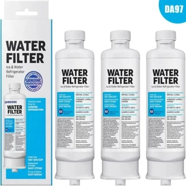 3-pack Vattenfilter för kylskåp Ersättning DA97-17376B DA97-08006C HAF-QIN HAF-QIN/EXP för Kompatibel med Samsung kylskåp med dörr.ca