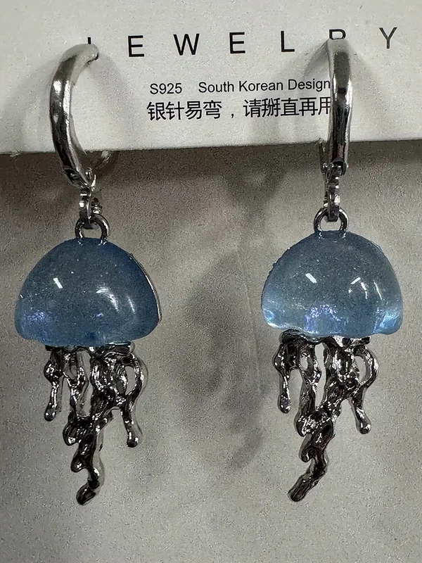 AliExpress - Süße blaue Qualle Ozean Anhänger Ohrringe für Frauen Mädchen einzigartige ästhetische Charme 2000er Jahre Harajuku EMO Vintage Schmuck 