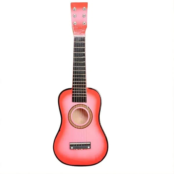 Barn Gitarr Musikleksaker Med 6 Strängar Pedagogiska Musikinstrument För Barn Ny Rosa Pink