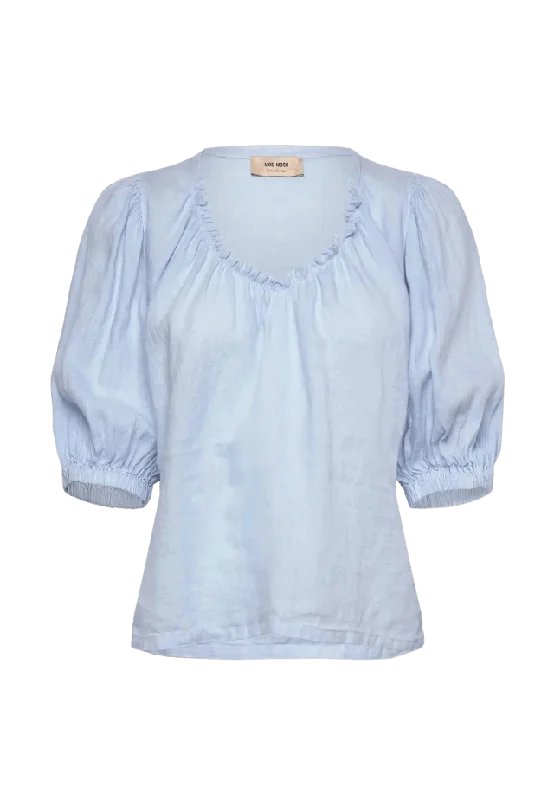 Mos Mosh MMTaissa Linen Blouse Blusar Dam Blå L