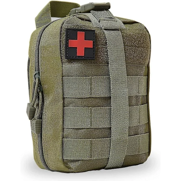 Taktisk førstehjælpspose, Emergency Survival First Responder Medic Taske, Førstehjælpsbæretaske Egnet til udendørs vandreture, camping, klatring og 