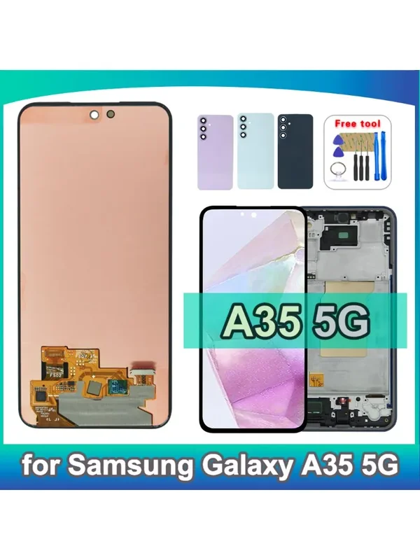 AliExpress - Écran LCD multi-matériaux pour Samsung Galaxy A35 5G, assemblage numériseur d'écran tactile pour Samsung A35 5G A356E A356B A356U