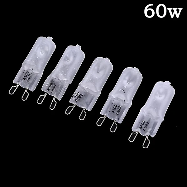 5 stk Frostet Halogen G9 Dimbar Lyspære 220v 20/40/60w Halogenlys G9 DB 60W-10PCS_MGF