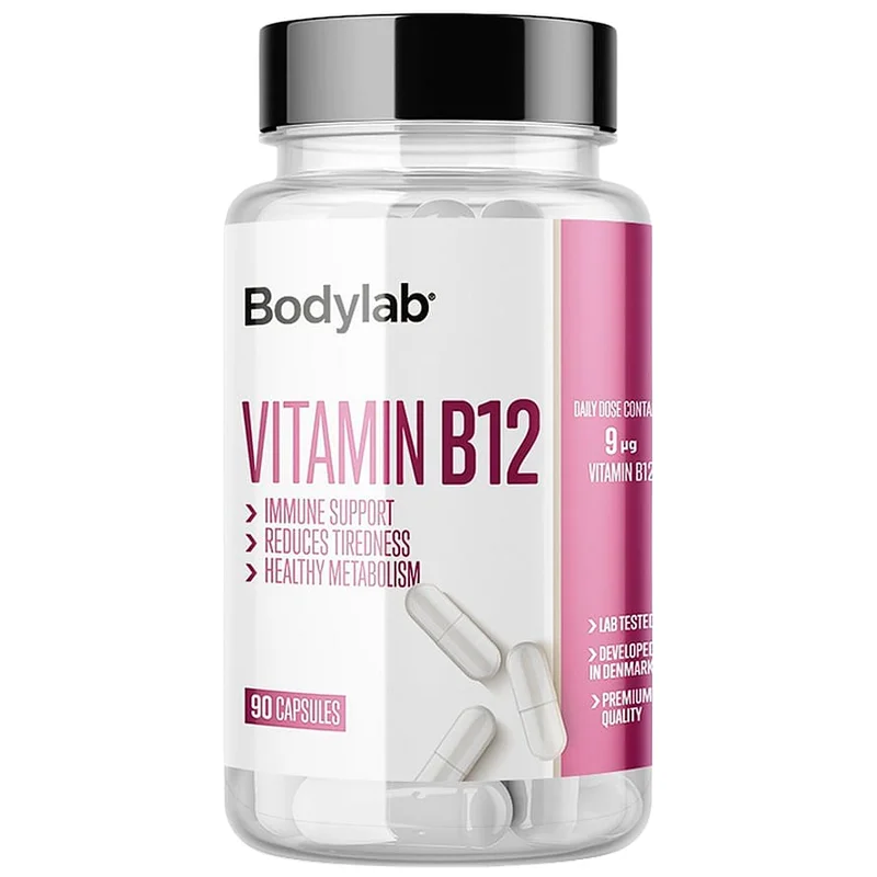 Bodylab Vitamin B12 90 kaps., Helse & Madvarer, B-vitamin, B12 Vitamin