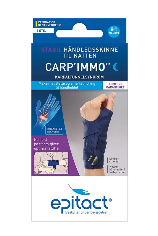 Spar 20% • Køb 2, Epitact Stabil Håndledsskinne Sort Venstre M, Medicin & Pleje, Støttebind, Håndledsstøtte