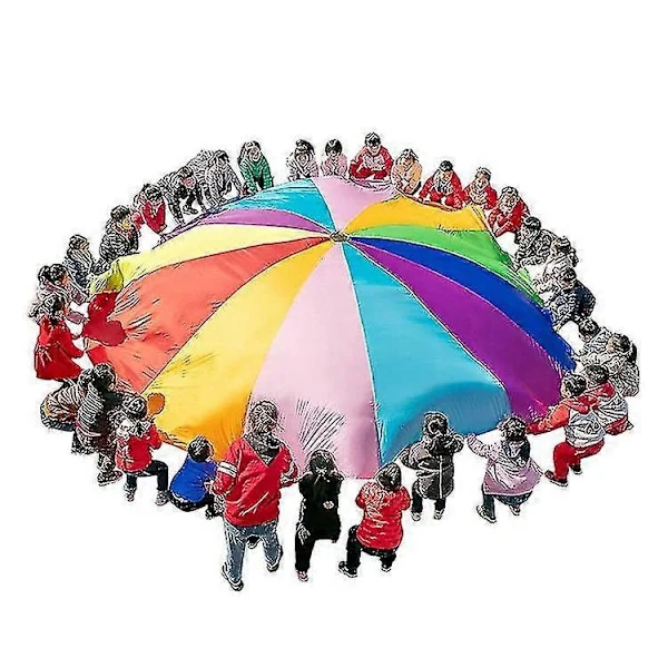 Sportsspill 2m/3m/4m/5m/6m Diameter Utendørs Regnbue Paraply Fallskjerm Leke Hoppe-sekk Ballute Lekematte Leke Barn Gave - Snngv (FMY)