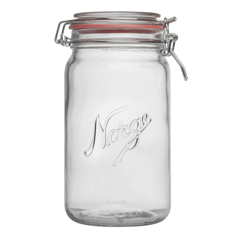 Norgesglasset - Glass med hengslet lokk 1l