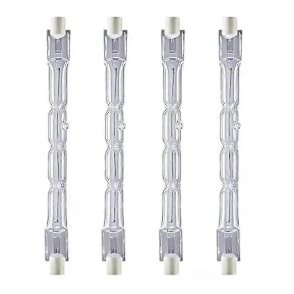 R7s Lineær Halogen Flomlys 230W 2800K J118 Sikkerhetslyspærer for Arbeidslys, Landskapslys, Gulvlamper Dimbar 4 stk [DB]