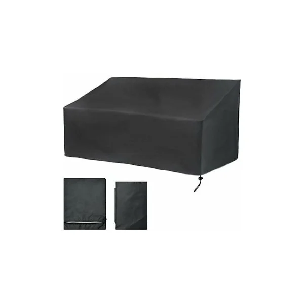 Hagebenktrekk for 2-seter, støvtett trekk til utendørs terrassebenk, anti-UV, vanntett, vindtett, Oxford-stoff, beskyttelsestrekk for sofa (