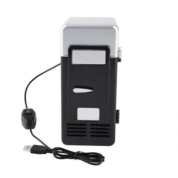 LED-Mini-USB-Kjøleskap, USB-Kjøleskap, Drikker, Drikkebokser, Kjøling og Varme, Svart
