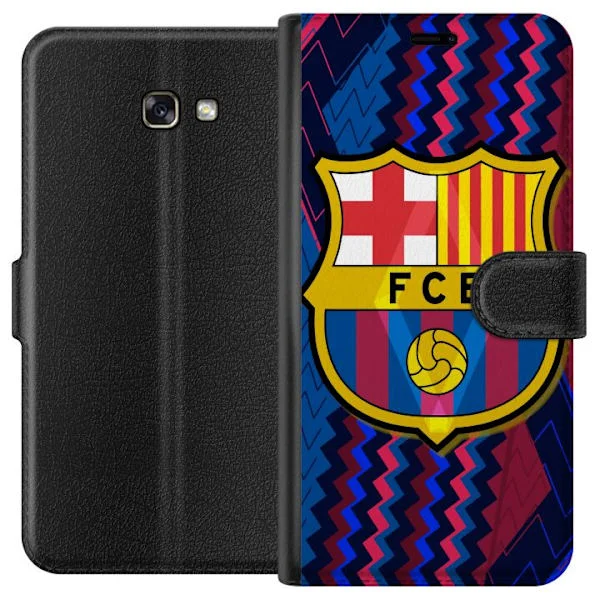 Kompatibelt Plånboksfodral till Samsung Galaxy A3 (2017) FC Barcelona emblemgrafik